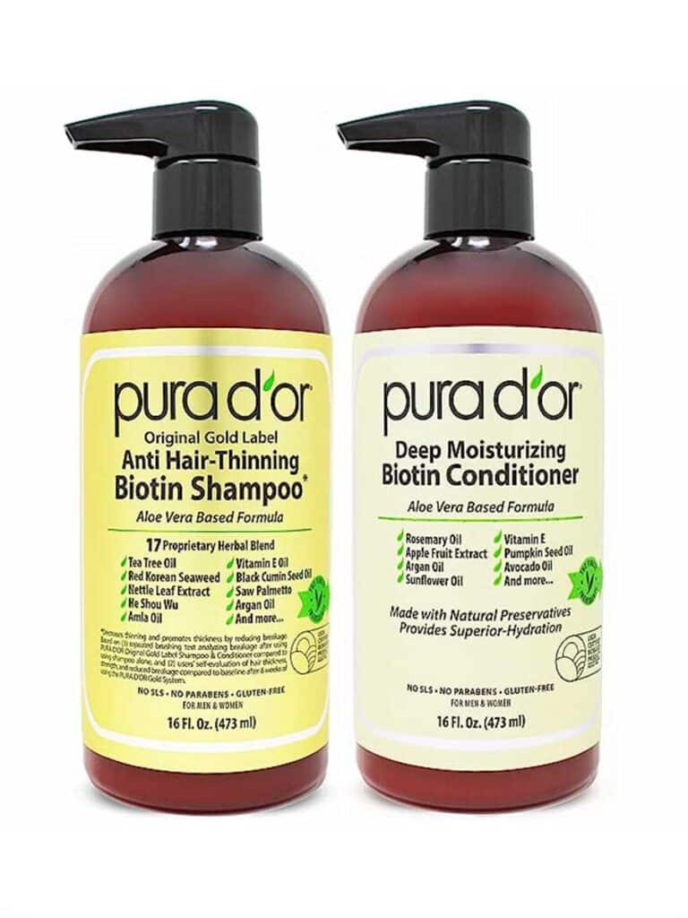 Pura D'or Anti hair thinning biotin shampoo and conditioner