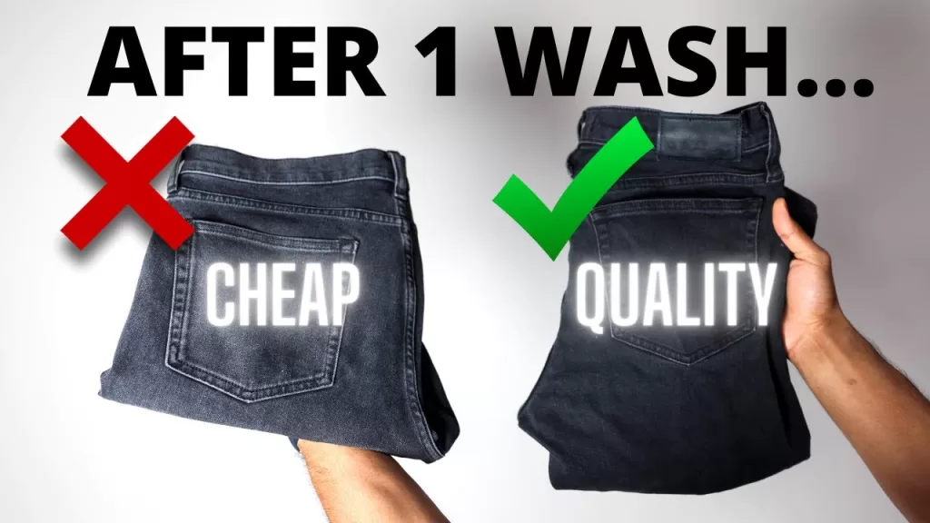 Cheap clothing versus quality and expensive looking clothing after one wash; youtube video