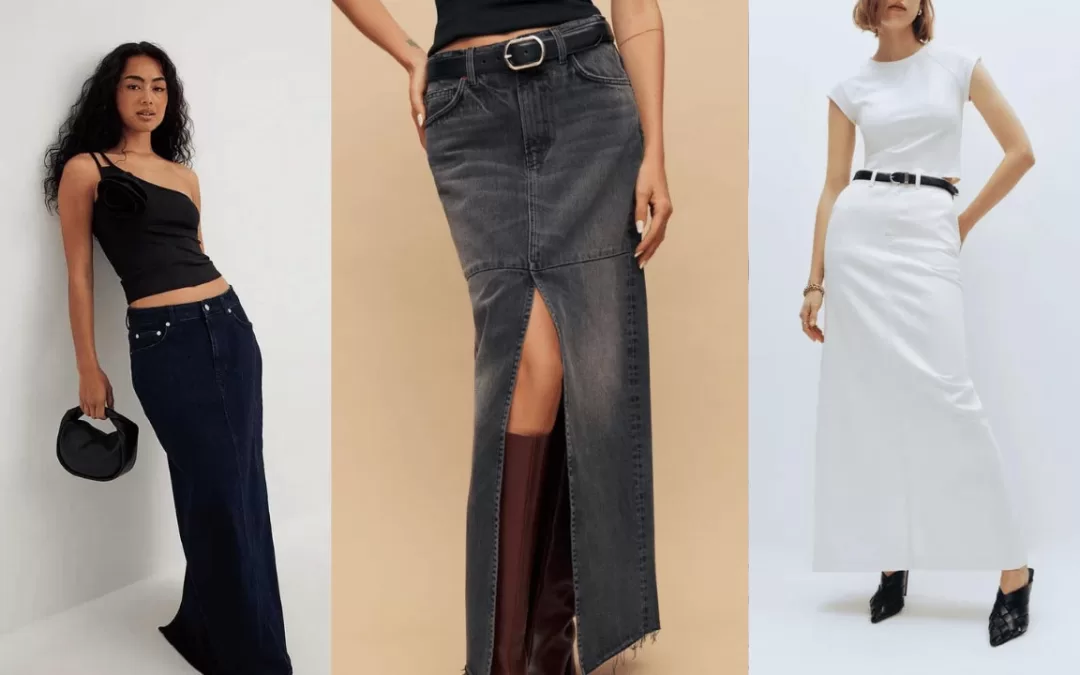 These Might Just Make You Fall for The Denim Maxi Skirts Trend