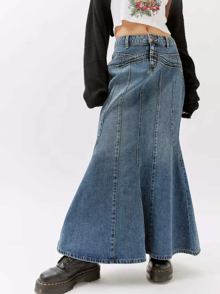 Urban Outfitters Kendall denim maxi skirt