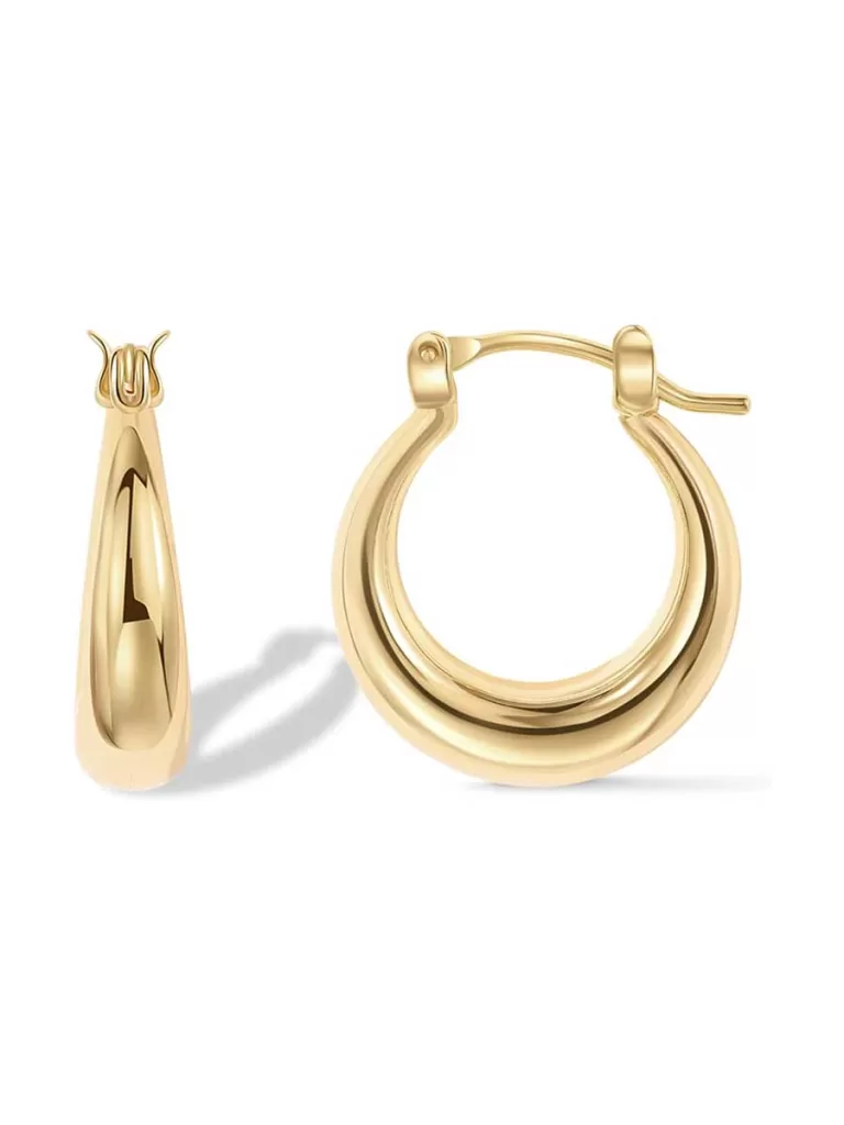 Chunky gold hoop earrings from amazon