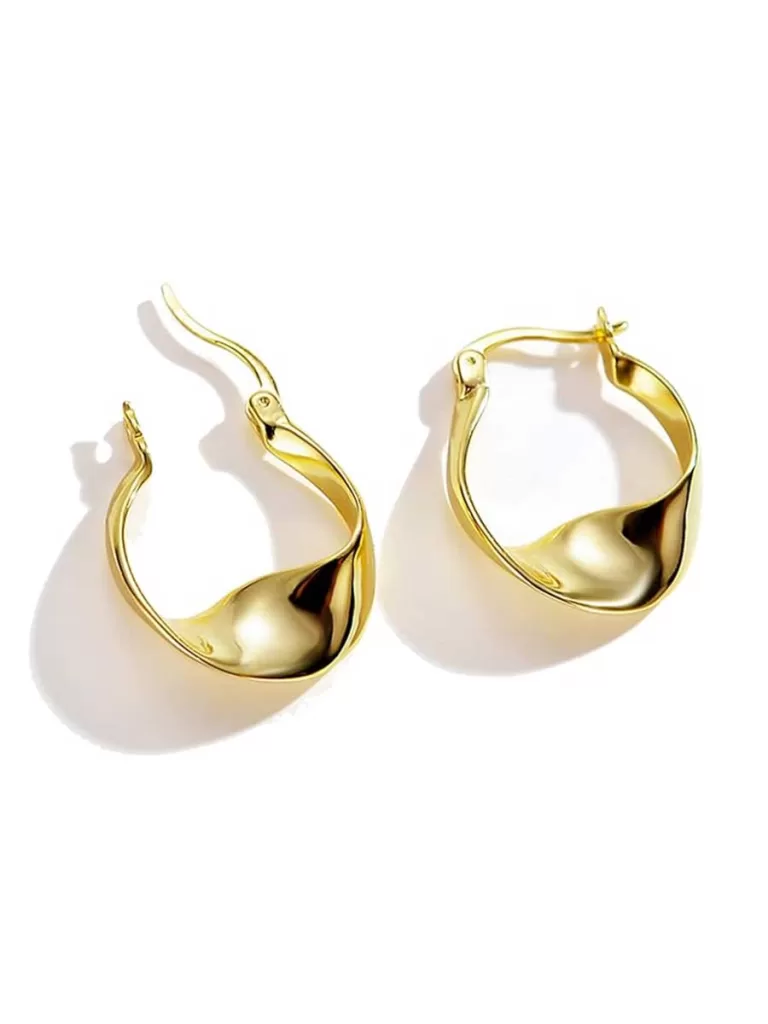 dented gold earrings from amazon