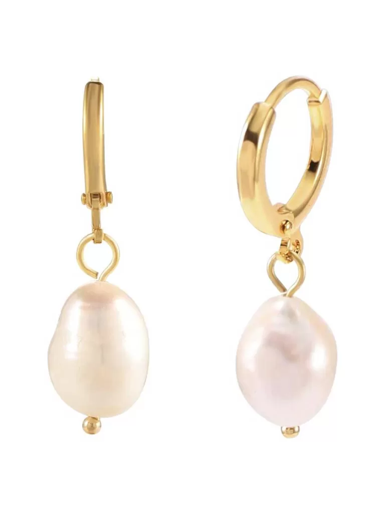 18k gold pearl earrings from amazon