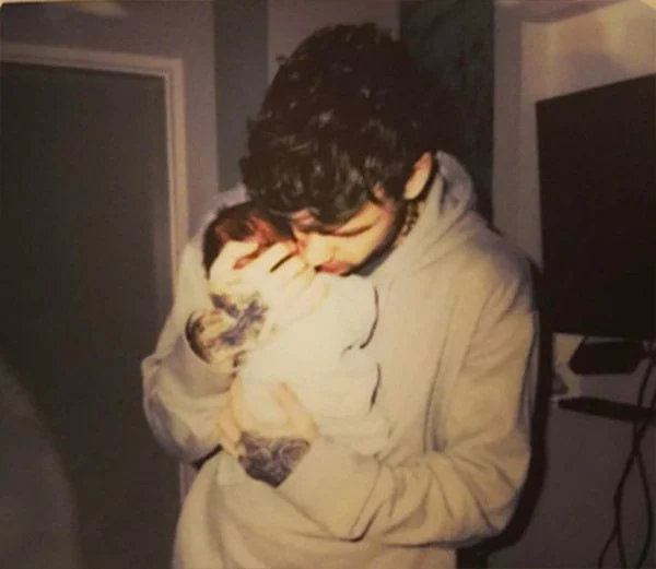 Former One Direction member Liam Payne holding his son, Bear, whom he shares with ex-girlfriend Cheryl Cole